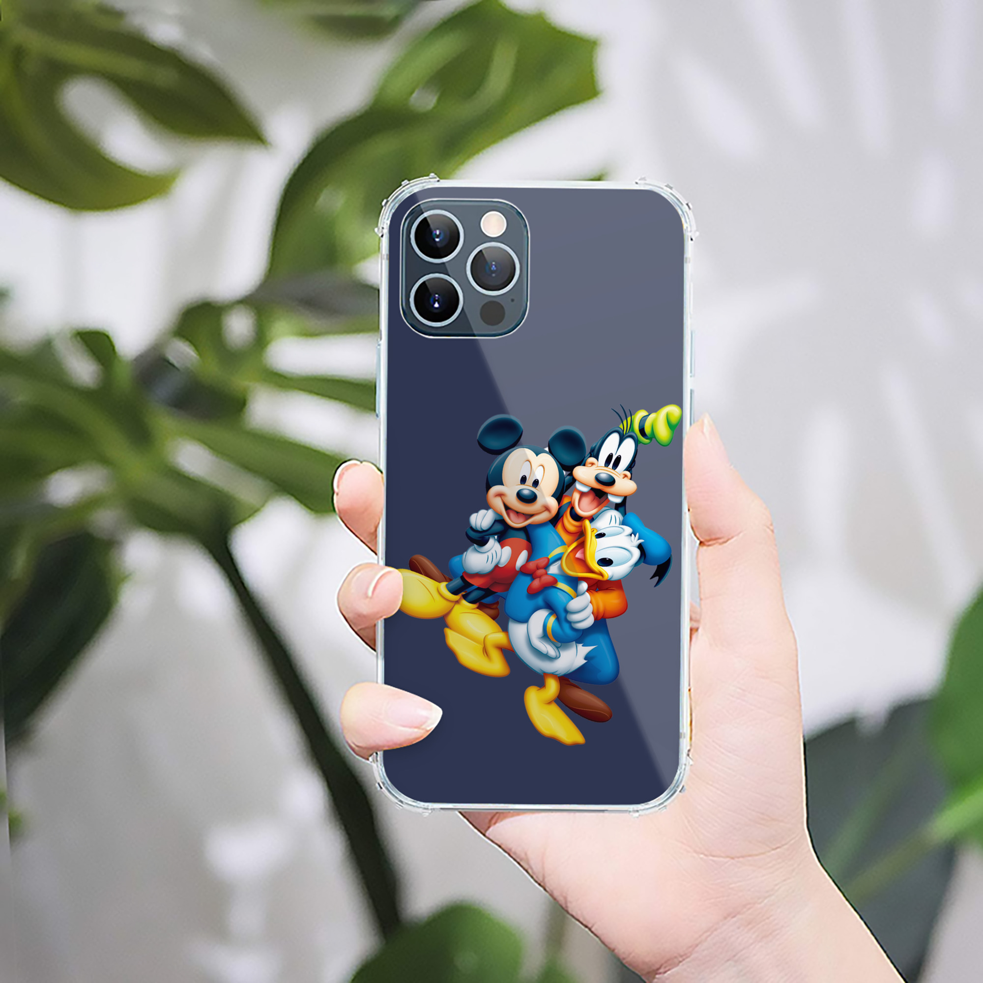 （画像用） ミッキーマウス Mickey Mouse 【iPhone 12シリーズ対応】透明スマホケース（クリアソフトケース）